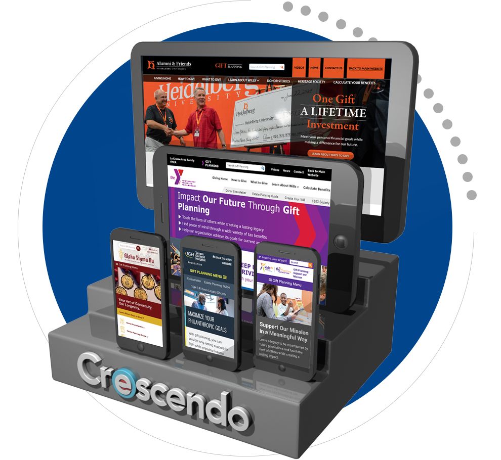 Desktop and mobile websites created by Crescendo Interactive Desktop and mobile websites created by Crescendo Interactive
