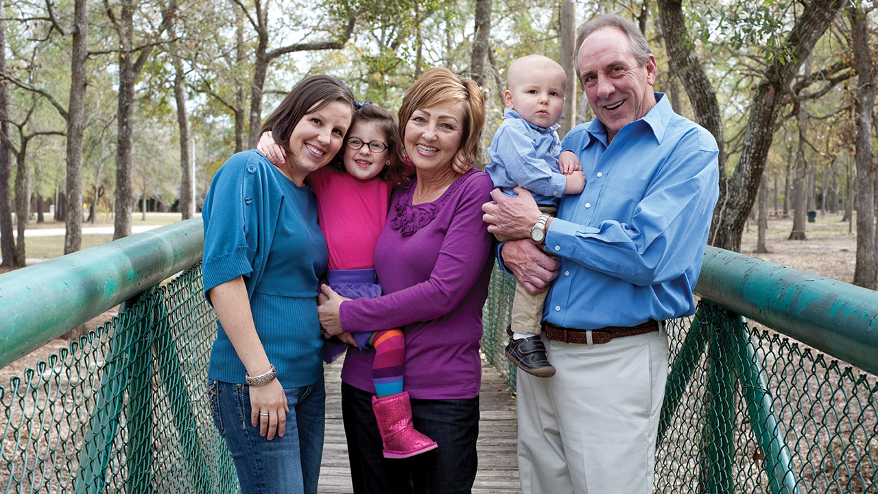 Multi-generation family at a park Multi-generation family at a park