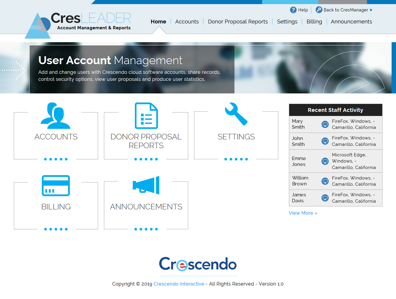 CresLeader Home Page